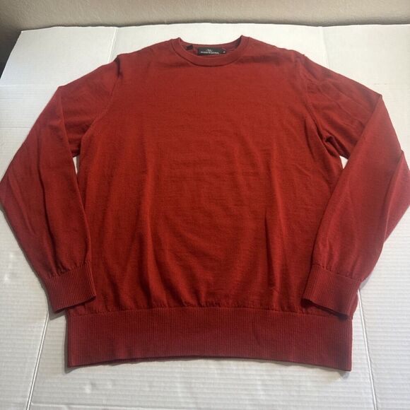 Rodd & Gunn 100% Extra Fine Merino Wool Red Long Sleeve Sweater Mens M (Flaw) - Picture 1 of 10